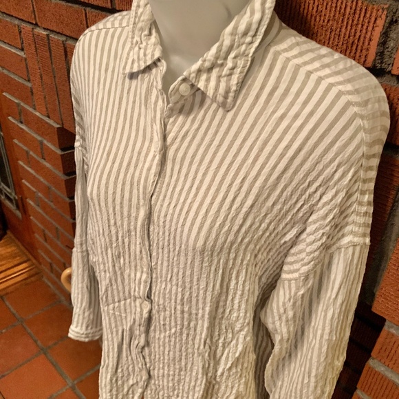 "Max Studio" button-down shirt, stripped, M - Picture 3 of 11